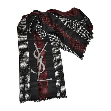 ysl mens silk scarf|yves saint laurent silk scarf.